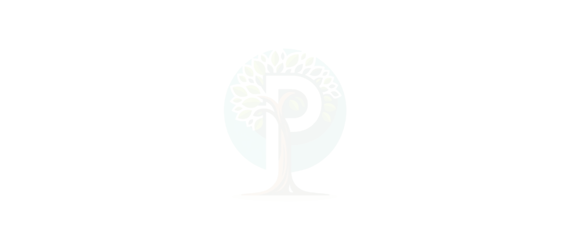 Stylized tree forming letter P logo
