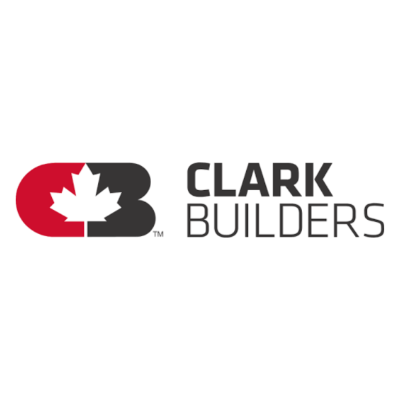 Clark Builders logo with maple leaf design